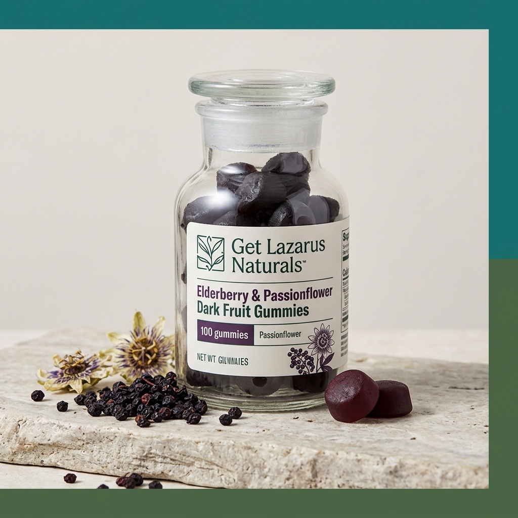 Elderberry & Passionflower Dark Fruit Gummies - Image 2