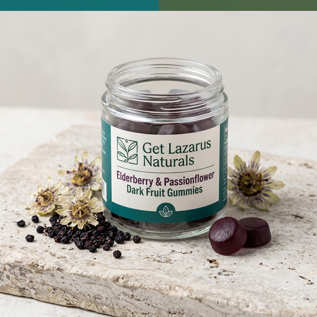Elderberry & Passionflower Dark Fruit Gummies - Image 4
